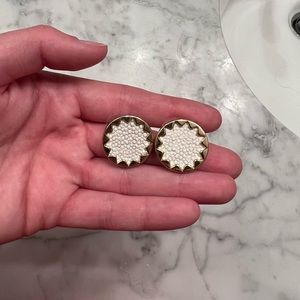 House of Harlow White Starburst Earrings